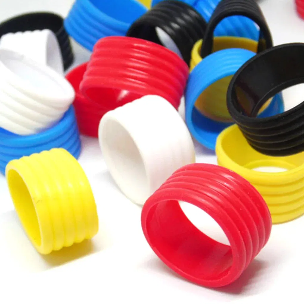 Color: grey, Ships From: CHINA - 2 Pieces Tennis Racket Grip Rubber Ring Badminton Bat Overgrip Fix Flexible Bands Finishing Protector Outdoor Sports Red
