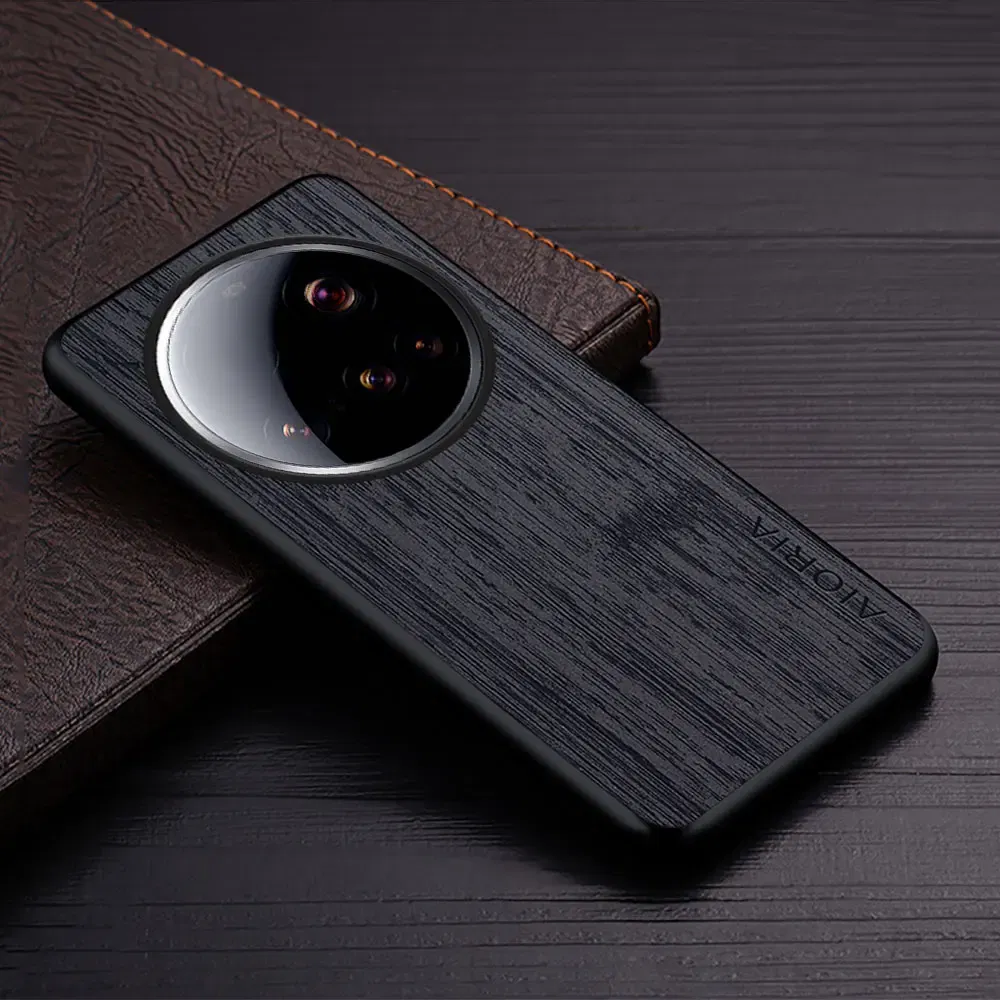 Color: light brown, Compatibility by Model: xiaomi 15 - Case For Xiaomi 15 Ultra  Funda Bamboo Wood Pattern Leather Cover Luxury Capa For xiaomi 15 Ultra case Coque