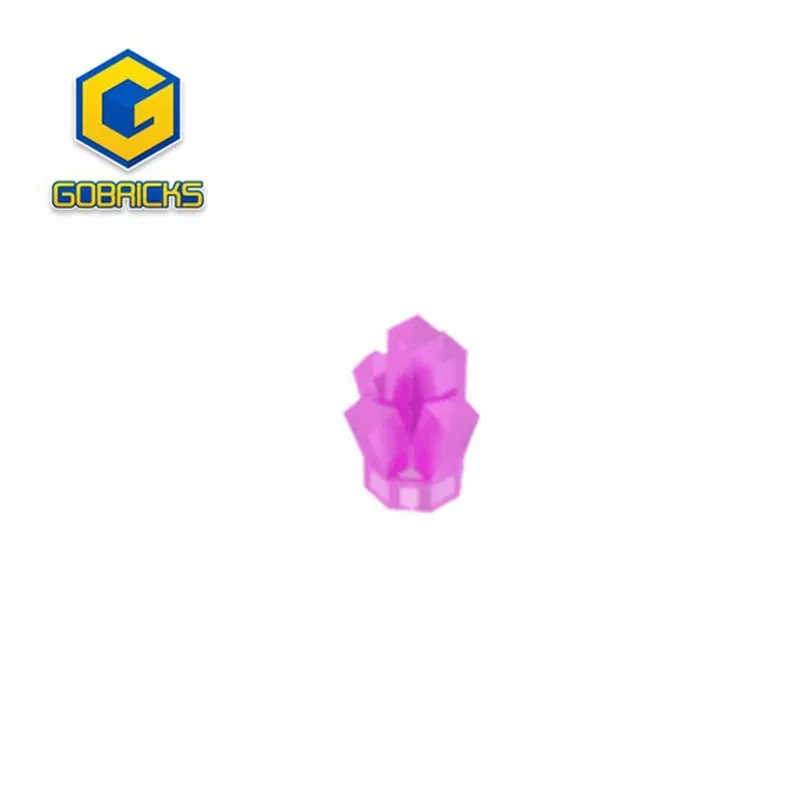 Color: wood - Gobricks GDS-2022 Rock 1 x 1 Crystal 5 Point compatible with lego 30385 Building Blocks Technical pieces of children's toys