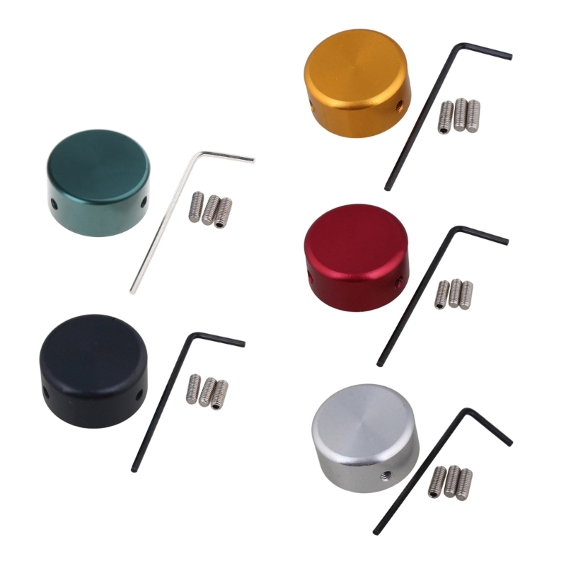 Color: Blue - Electric Guitar Effect Pedal Toppers Guitar Effect Foot Cap with Insert Screws Guitar Effect Make Cap Metal Buttons