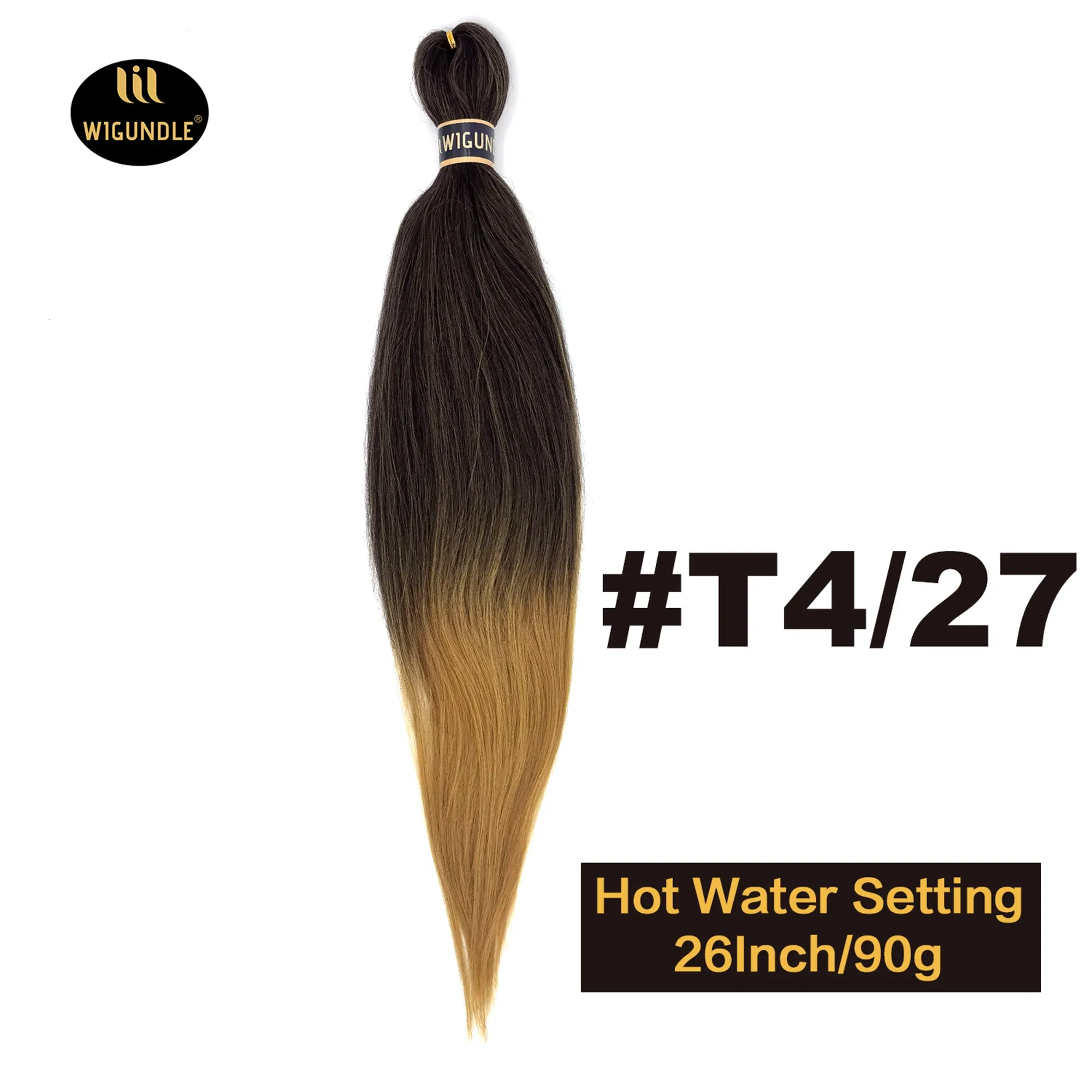 Color: #613, Stretched Length: 26inches, Bulk Buy: 3Pcs/Lot - Kanekalon 26inch Hot Water Set Pre Stretched Jumbo Braiding Hair Box Twist Braids Synthetic Hair Extensions For Women Soft Yaki