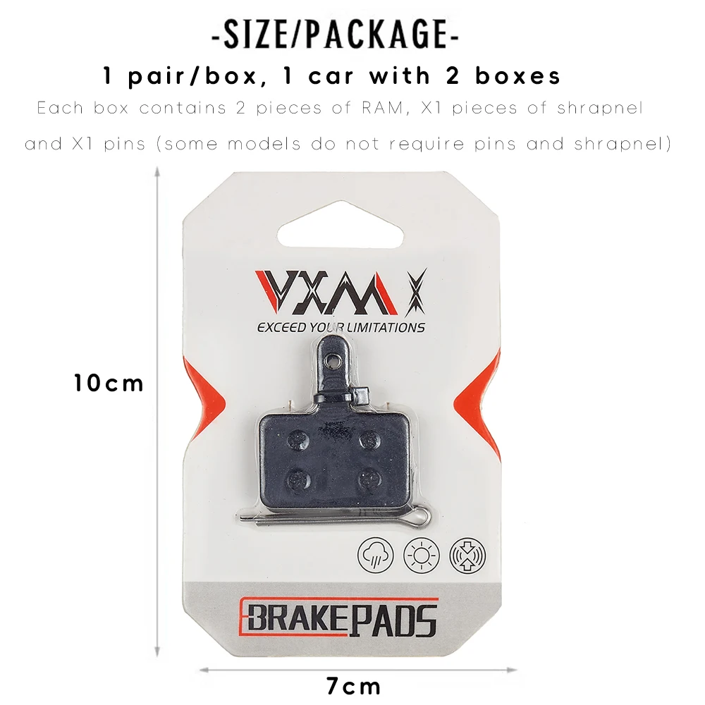 Color: Dark Khaki - VXM MTB Bike Cycling Hydraulic Disc Brake Pads Resin semi-metallic for SHIMANO AVID HAYES Magura Formula M8020 DB Bicycle Parts