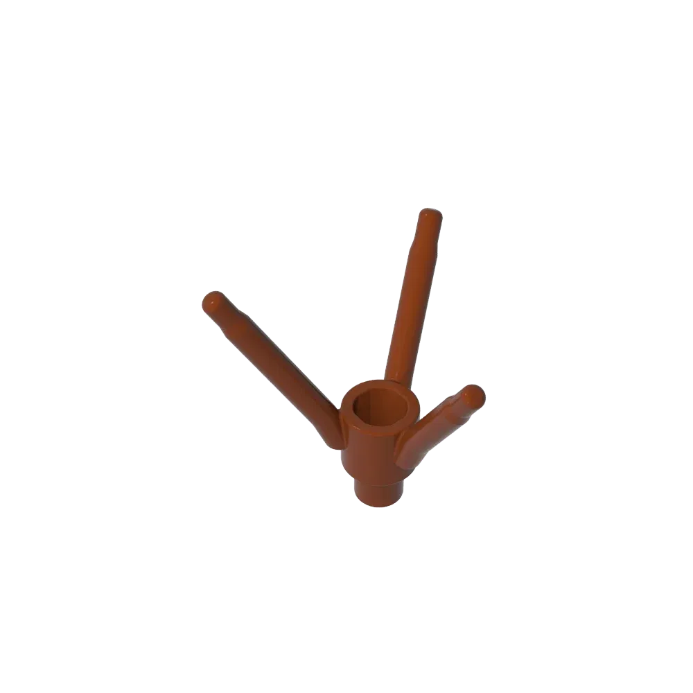 Color: wood - Gobricks GDS-90486 Plant, Flower Stem with Bottom Pin compatible with lego 24855 Assembles Building Blocks children's toys