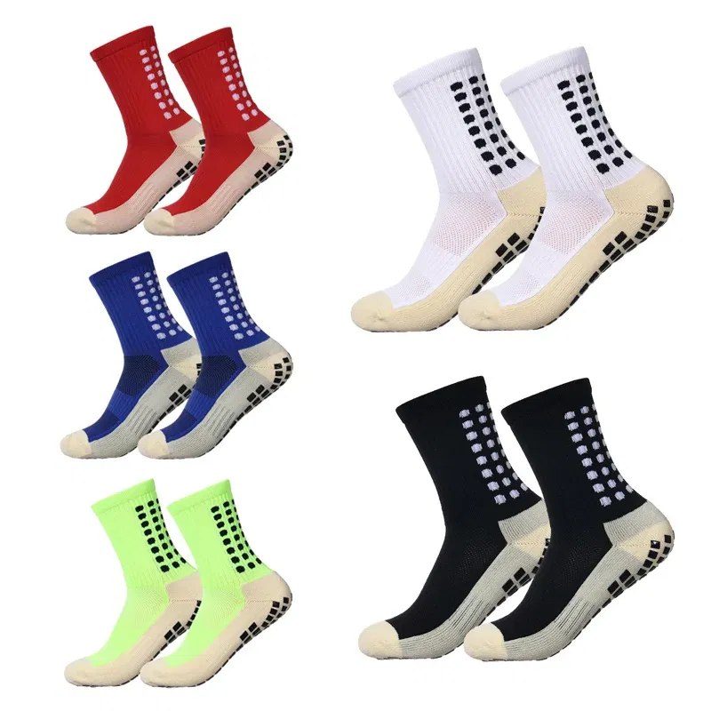 Color: Gold - Anti-Slip Football Socks Men Women Sports Socks Breathable Silicone Bottom Soccer Outdoor Sport Running Cycling Grip Socks