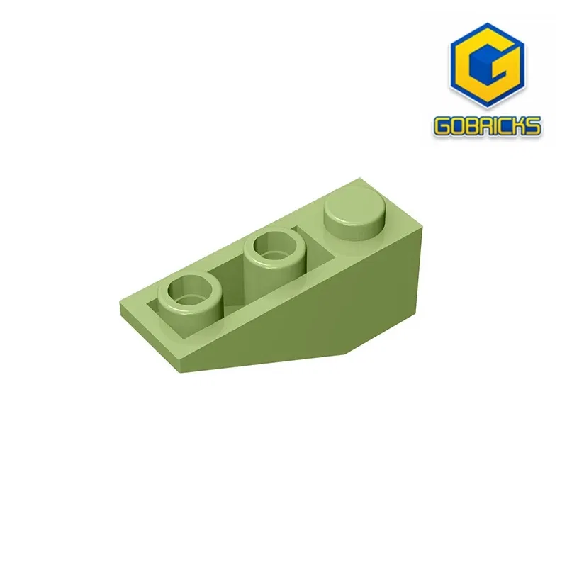 Color: tan - Gobricks GDS-596 Slope, Inverted 33 3 x 1 compatiblewith lego 4287 pieces of children's toys Assembles Building Blocks Technical