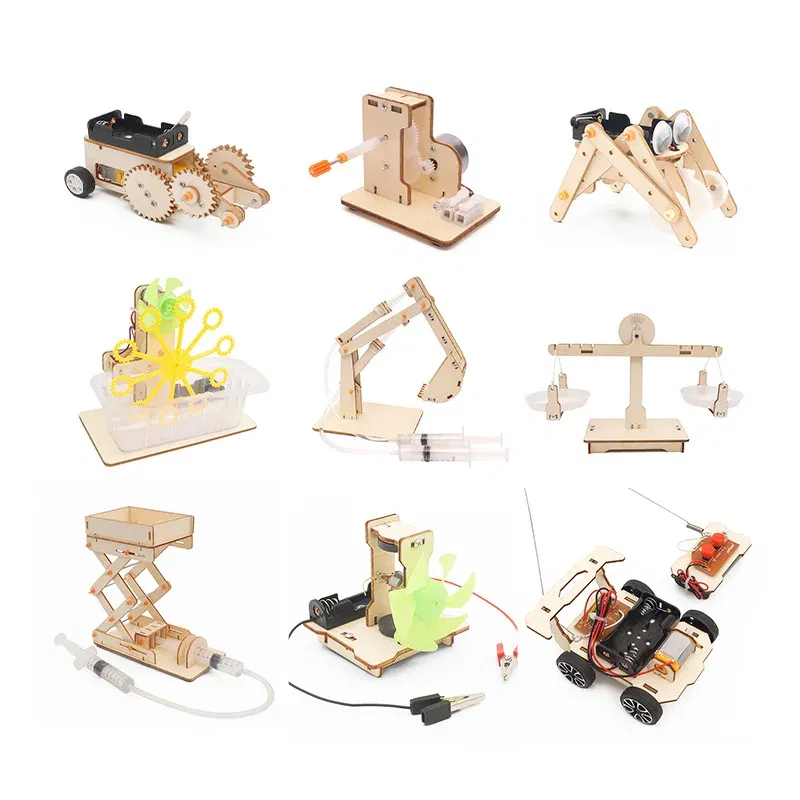 Color: Blue - DIY Physical Model Science Experiment Educational Toy Handmade Small Production Assembly Craft Technology Project for School Kid