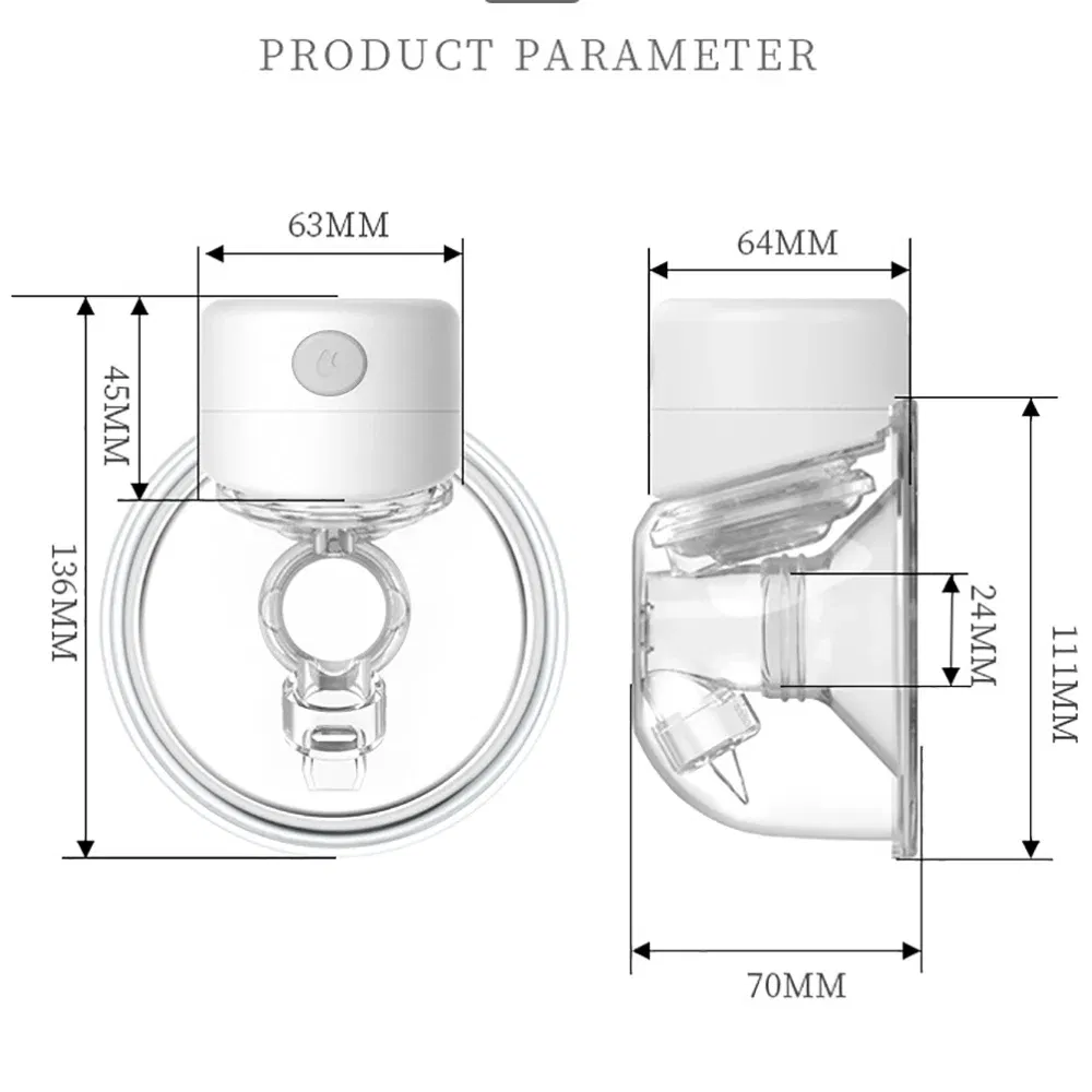 Color: light green - S12 Portable Electric Breast Pump Silent Wearable Automatic Milker LED Display USB Rechargable Hands-Free Portable Milker NO BPA