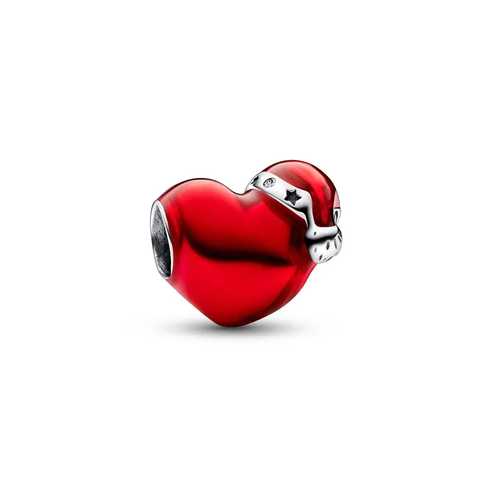 Gem Color: GRAY - Pure Silver 925 Christmas Charm Fit DIY Pandora Bracelet Christmas Gift