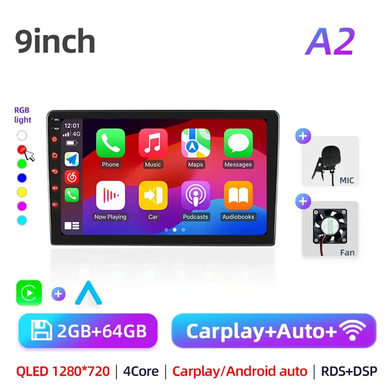 Color: Orange, Ships From: CHINA - Car radio with GPS Multimedia player with Android 12 7/9/10''2 Din Universal Stereo Carplay AUTO for Volkswagen, Nissan, Hyundai