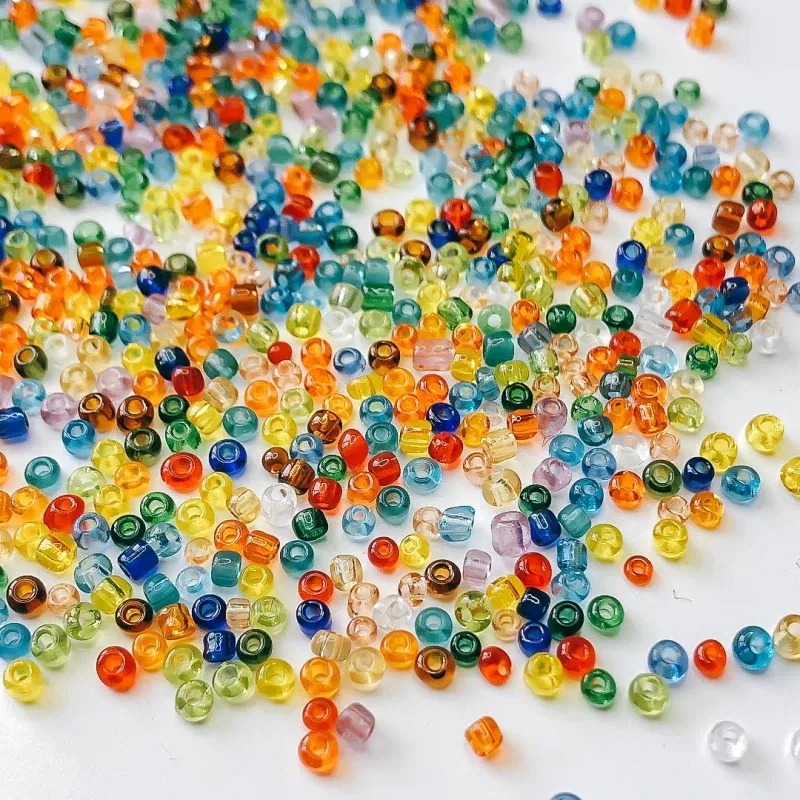 Color: Red, Item Diameter: 3mm - 2mm 3mm 4mm Glass Seed Loose Beads Small Charms DIY Craft Bracelet Beads for Jewelry Making Supplies Necklace Accessories