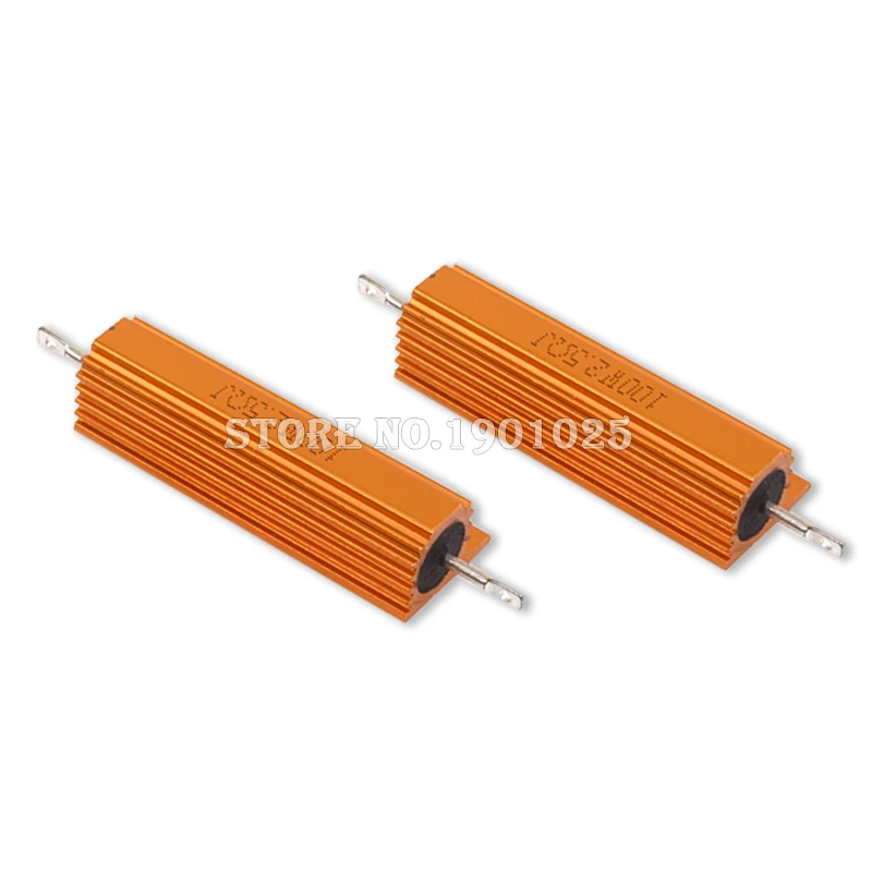 Resistance: 2.2K - New RX24 Aluminum Power Metal Shell Case Wirewound Resistor BXV 50W 100W  0.01R ~ 100K 1 6 8 10 20 200 500 1K 10K Ohm Resistance