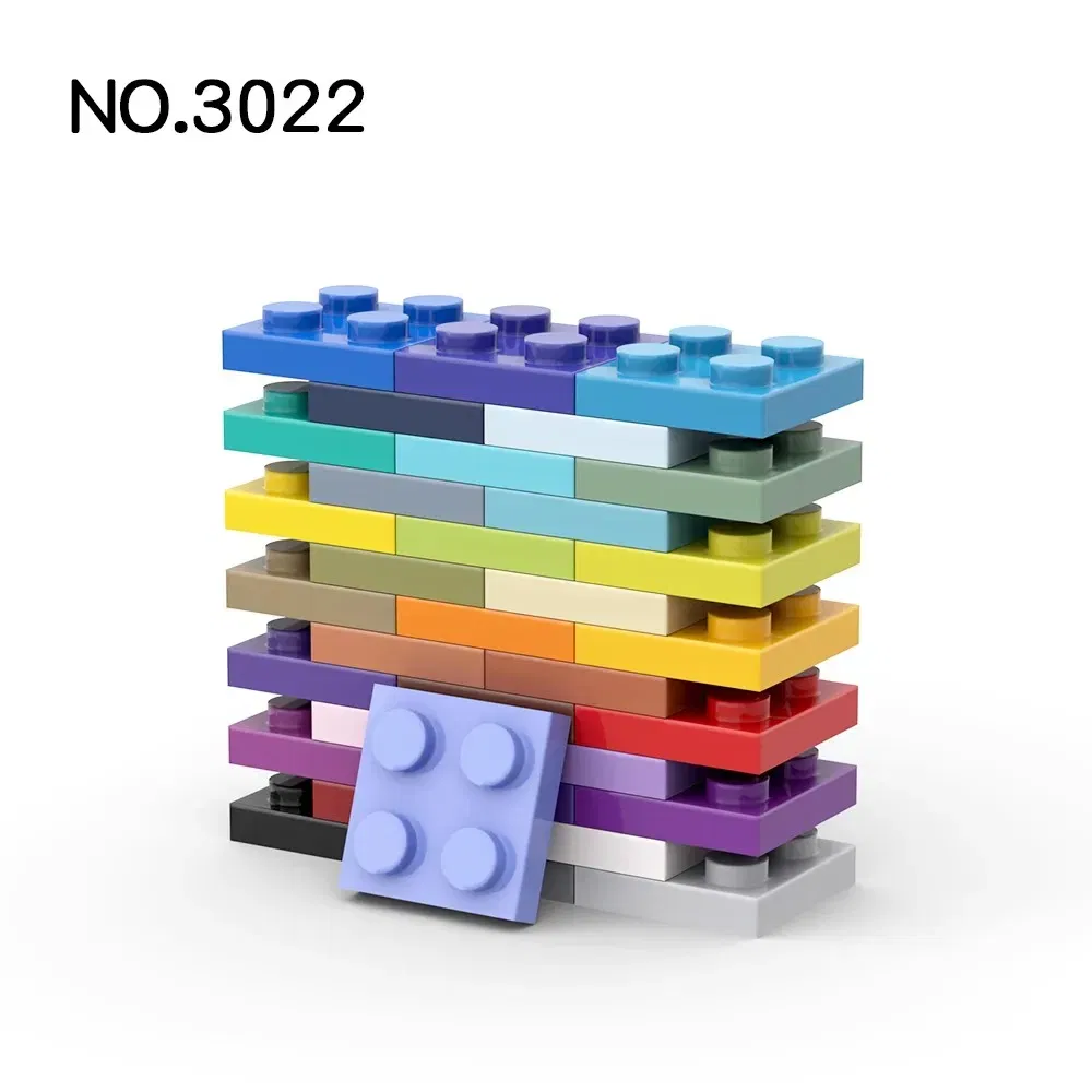 Color: Burgundy - 20Pcs  MOC Parts 3022 94148 Plate 2 x 2 Compatible Bricks DIY Assmble Building Blocks Particle Kid Puzzle Brain Toy Birthday Gif