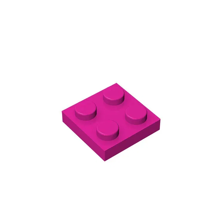 Color: Burgundy - 20Pcs  MOC Parts 3022 94148 Plate 2 x 2 Compatible Bricks DIY Assmble Building Blocks Particle Kid Puzzle Brain Toy Birthday Gif