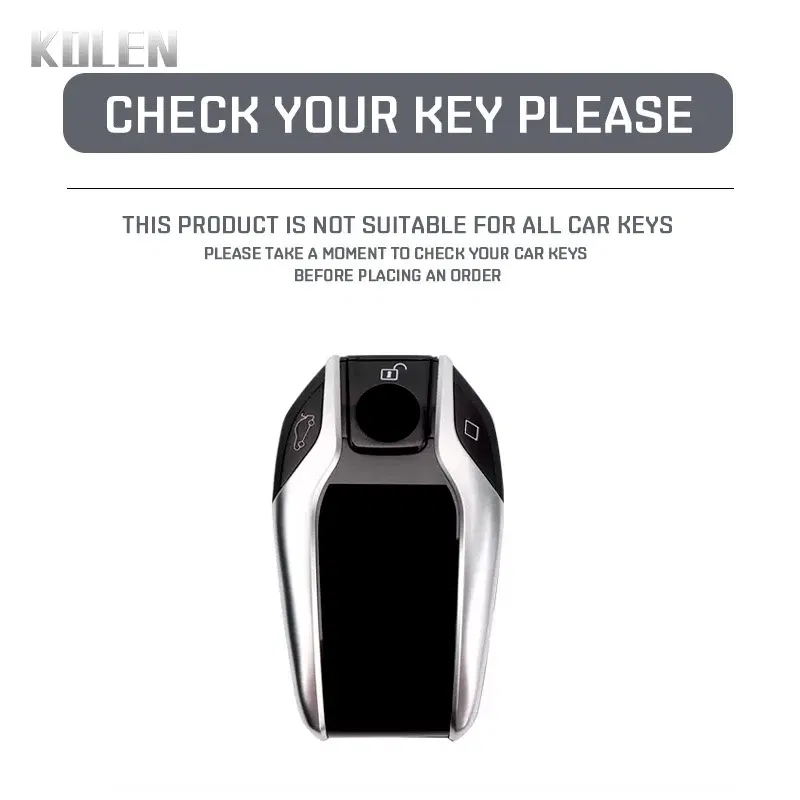 Color Name: Red - Dermis Leather Car LED Display Key Case Cover Shell For BMW 5 7 Series X3 X4 X5 X7 G30 G31 G11 G12 G01 GT G32 i8 Fob Accessories