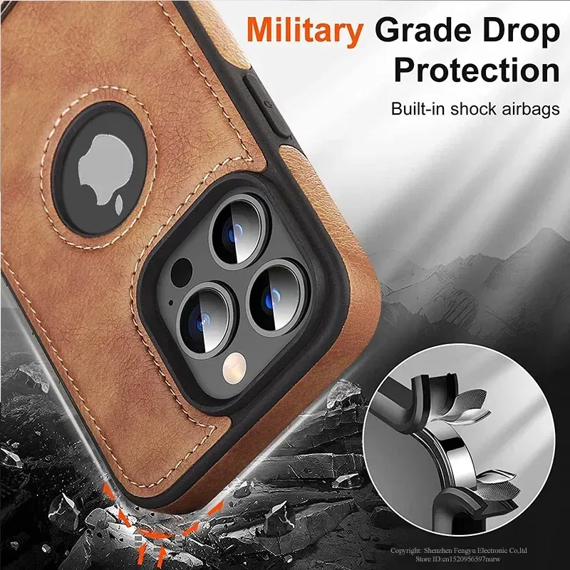 Color: Beige, Material: Microfiber - PU Leather Kickstand Phone Cases for iPhone 15 Pro Max 14 Plus 11 13 12 Mini Mobile Case with Holder Luxury Slim Shell Cover