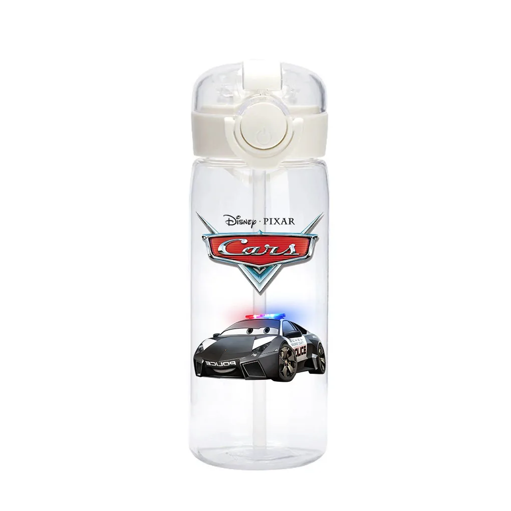 Color: Yellow - 400ml Disney Cars Animation Movie Children Cartoon Portable Outdoor Camping Sports Fitness Water Cup Lightning McQueen Sally