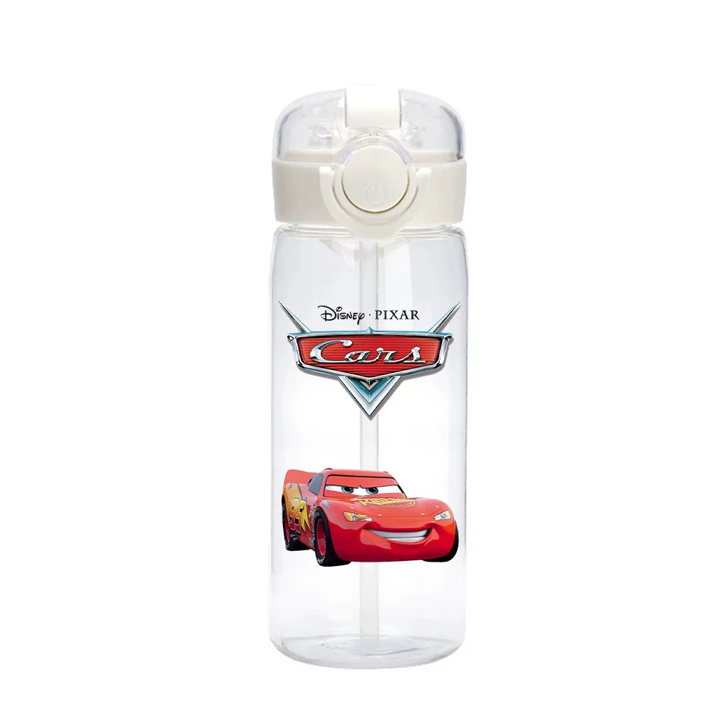 Color: Yellow - 400ml Disney Cars Animation Movie Children Cartoon Portable Outdoor Camping Sports Fitness Water Cup Lightning McQueen Sally