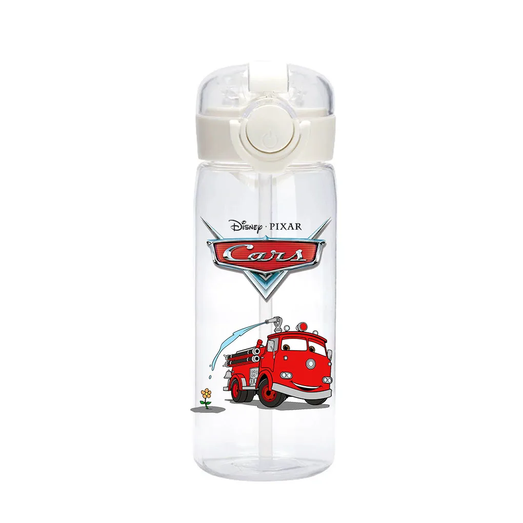 Color: Yellow - 400ml Disney Cars Animation Movie Children Cartoon Portable Outdoor Camping Sports Fitness Water Cup Lightning McQueen Sally