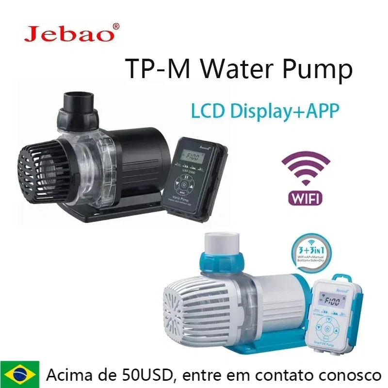 Color: Yellow, Power: 1W - 2023 Jebao Jecod aquarium EP submersible pump LCD display WIFI fish tank inverter silent top water circulation pump fish pond