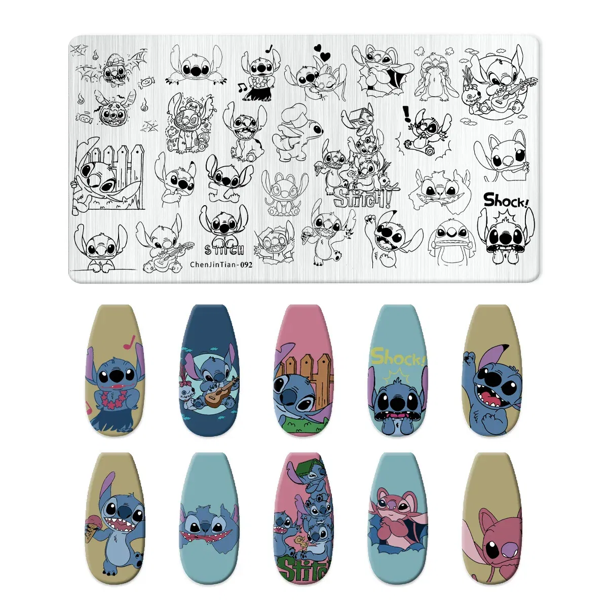 Color: transparent, Ships From: CHINA - 1PC Cute Animal Nail Stamping Plates Cartoon Character polish Nail Stamp Nail Art Template Image Plate Art stencils For Stamping