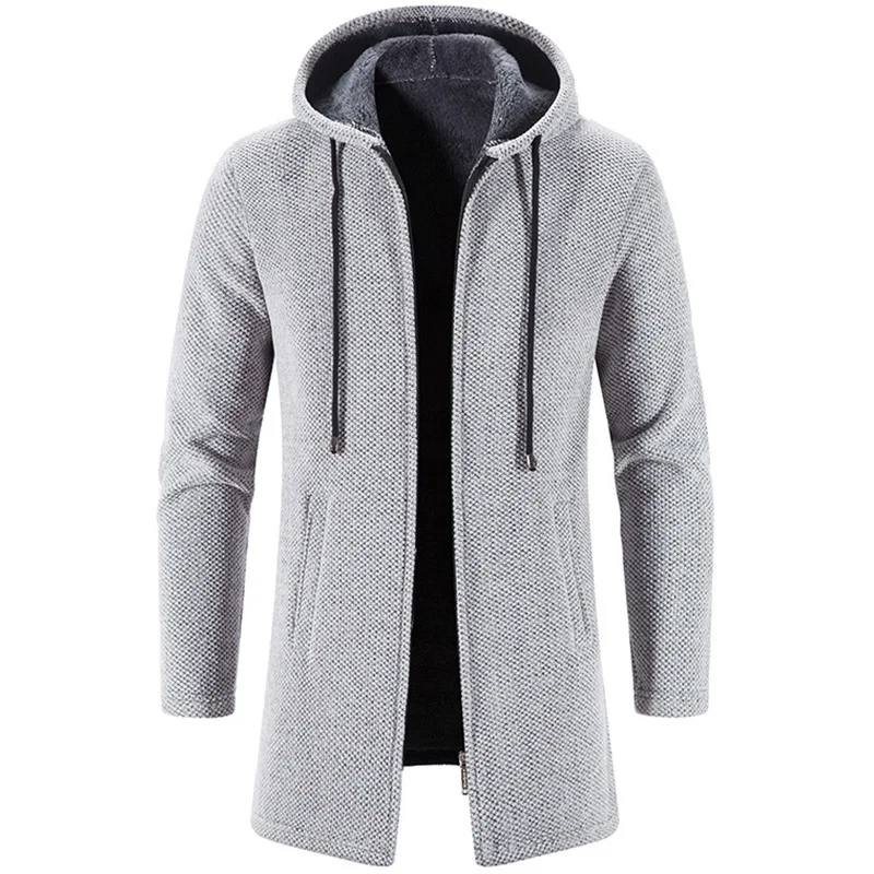 Color: SKY BLUE, Size: XXL - 2025 New Autumn Men's Long Sleeve Sweatshirts for Men with Zipper Hooded Mens Oversize Winter Top Jacket Coat Warm Streetwear