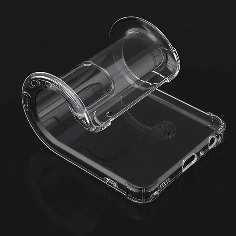 Color: Silver Pink - Soft Silicone Clear Phone Case For Samsung A25 A15 5G S24 Ultra S23 Plus A14 A24 A34 A32 A42 A52 A52S A05 A55 Back Cover