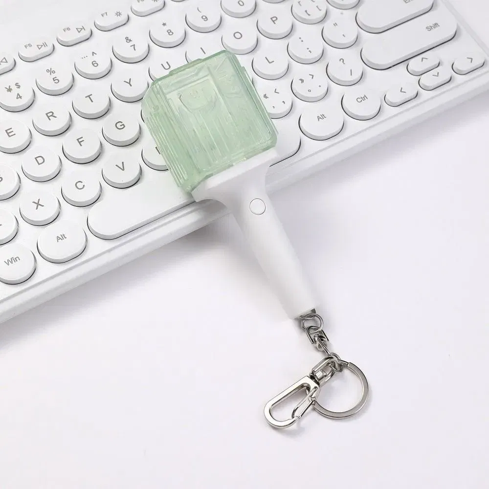 Color: Blue - Kpop Idol 127 Wish Deram V  Mini Lightstick Keyring Support Glow Stick Key Chains Fans Gift
