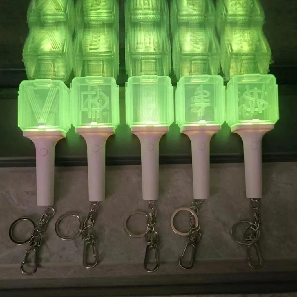 Color: Blue - Kpop Idol 127 Wish Deram V  Mini Lightstick Keyring Support Glow Stick Key Chains Fans Gift