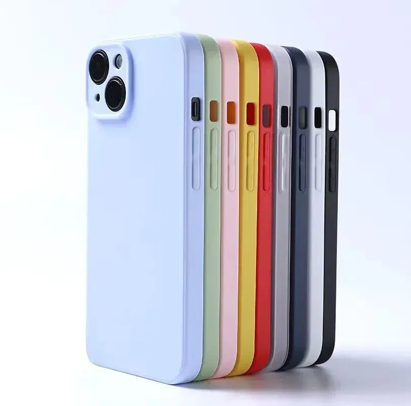 Color: black, Material: Silicon - Luxury Silicone Phone Case for iPhone 11 12 13 14 15 Pro Max Mini Soft Candy Cover for iPhone XR XS Max 7 8 Plus SE 2020 Cases