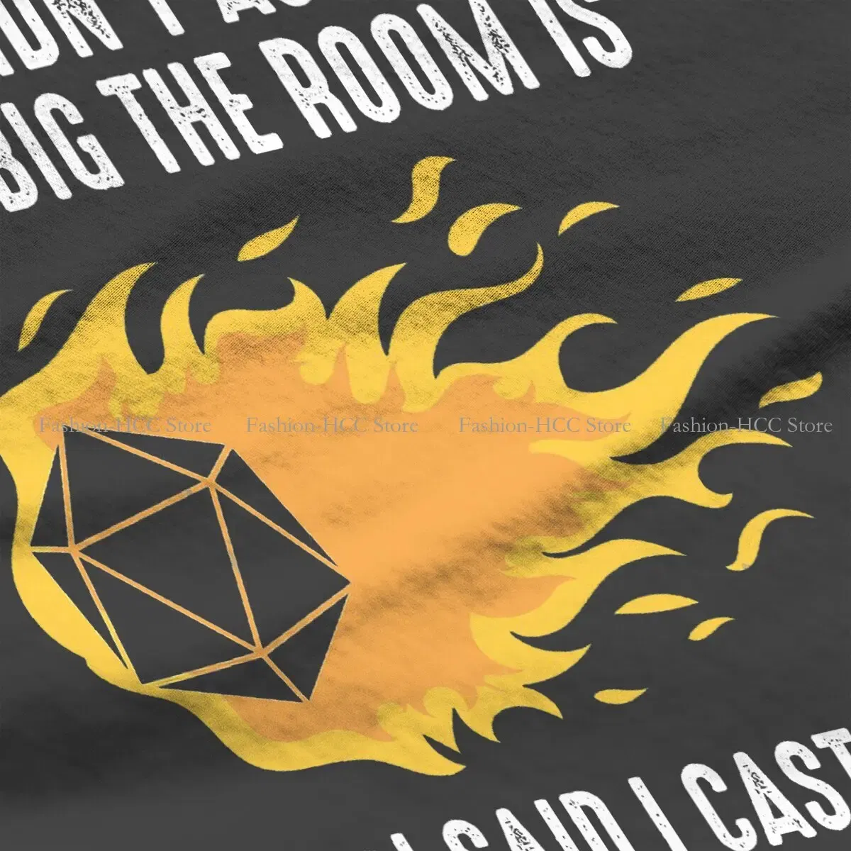 Color: WHITE, Size: XL - I Cast Fireball Wizard Sorcerer DM Gift TTRPG Newest Polyester TShirts DND Game Female Graphic Streetwear T Shirt Round Neck