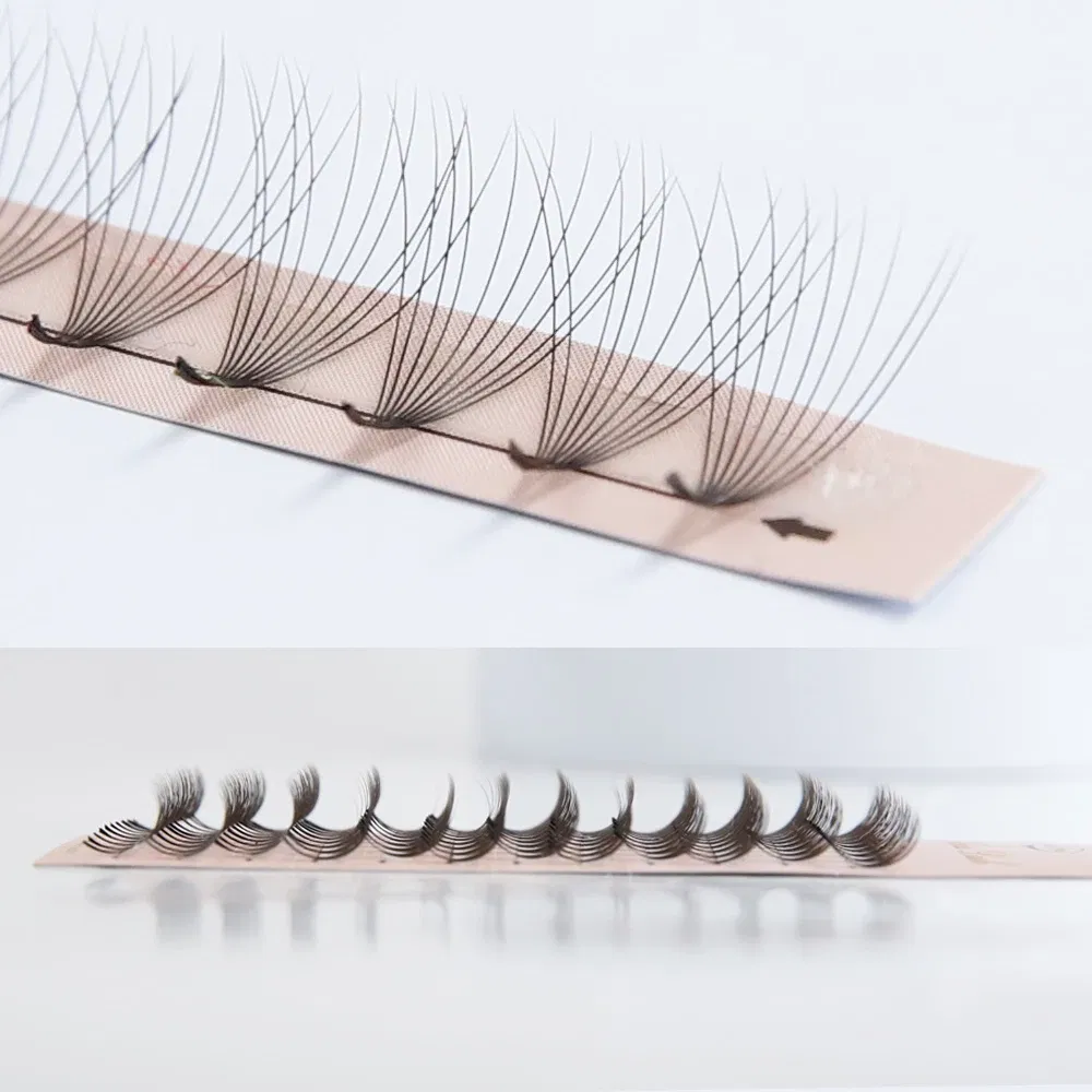 Color: Clear, Curl: C, Thickness: 0.05mm, Length: 13mm - Goddess Premade Volume Fans 5D 6D 10D 12D 16D 20D MIX Individual Lashes  Pre Made Russian Volume Fan Eyelash Extension Faux Mink