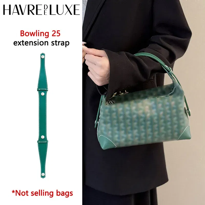 Color: MULTI - Bag extended shoulder strap for Goyard Bowling 25 toiletries bag handle shoulder replacement strap bag modification accessories
