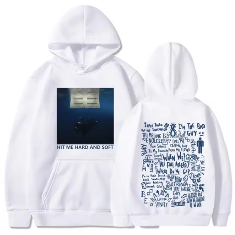 Color: Brown, Size: L - 2024 Hit Me Hard and Soft Tour Hoodie Billie Hoodie Men's Hoodie Sudaderas Men's Casual Sports
