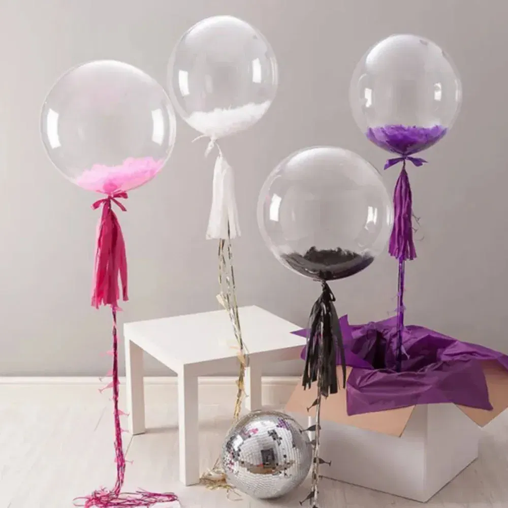 Color: Laser, Ballon Size: 7inch - 10pcs Transparent Bubble Balloon 8/10/12/16/18/20/24/36inch Bobo Balloon For Wedding Birthday Party Balloon