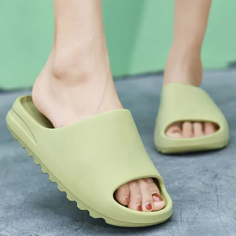 Color: Beige, Shoe Size: 35, Ships From: CHINA - Goosecret Men EVA Platform Cloud Slippers Soft Sole Sandals Non-Slips Bedroom Slides Male Cozy Home Shoes Soft Sole Beach Slides