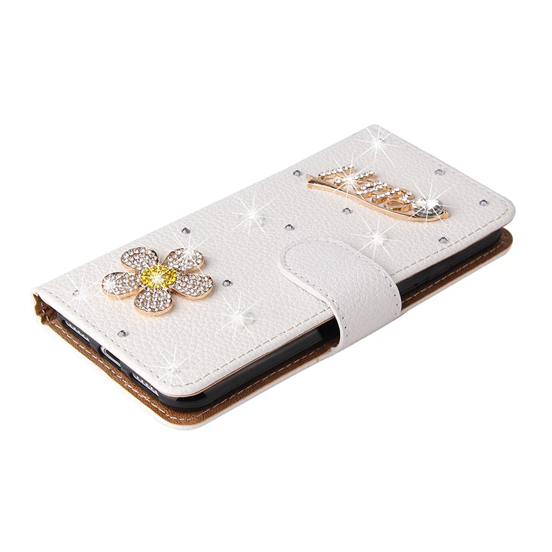 Color: Navy Blue, Material: Neoprene - Flip Glitter Case For Samsung Galaxy S25 Ultra S24 FE S23 S22 S21 S20 Plus A35 A55 A16 A14 A15 A34 A54 Leather Cover Case