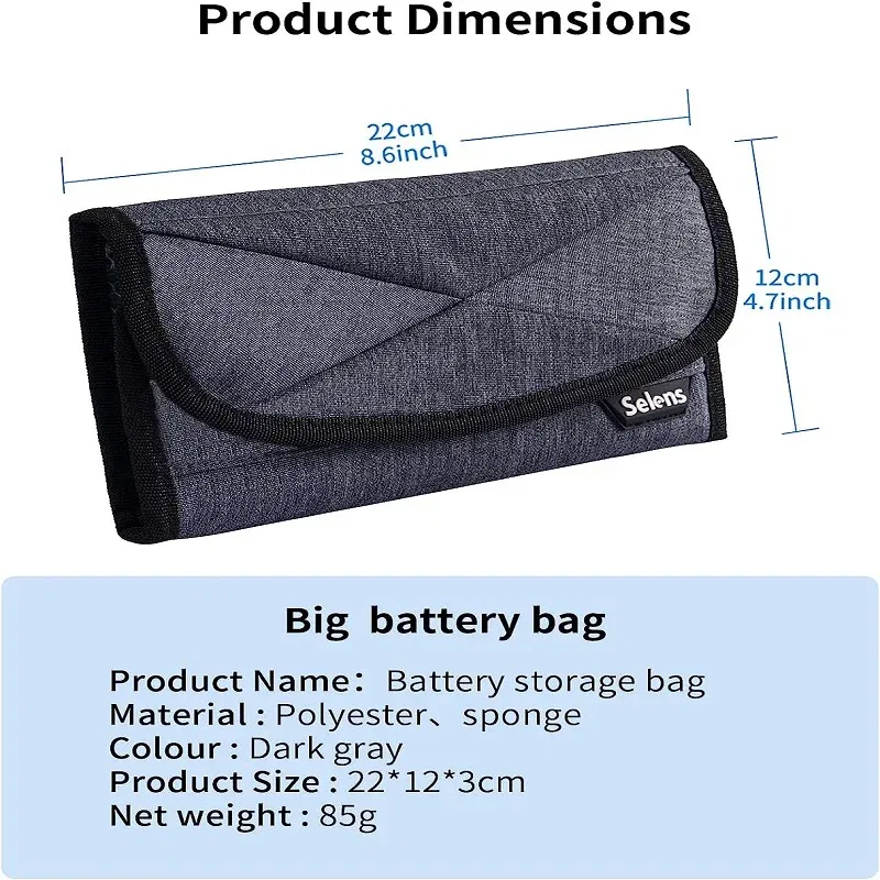 Color: WHITE - Selens Multifunction Waterproof DSLR Camera Battery Storage Pouch Camera Battery Tool Case Photography Accessories