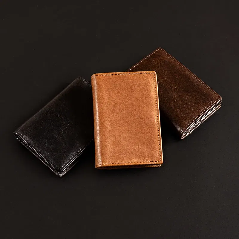 Color: Tan, Ships From: CHINA - Luxury Genuine Leather Cowhide Card Holder RFID Blocking Purse Men and Women Credit Card Wallet Slim Business ID VIP Cards Bags