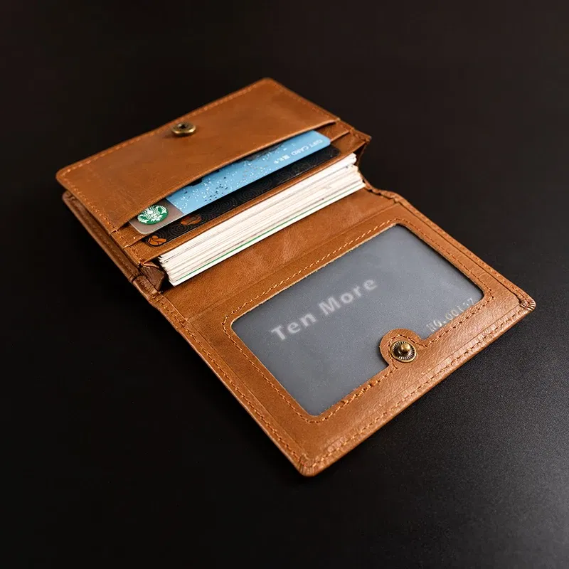 Color: Tan, Ships From: CHINA - Luxury Genuine Leather Cowhide Card Holder RFID Blocking Purse Men and Women Credit Card Wallet Slim Business ID VIP Cards Bags