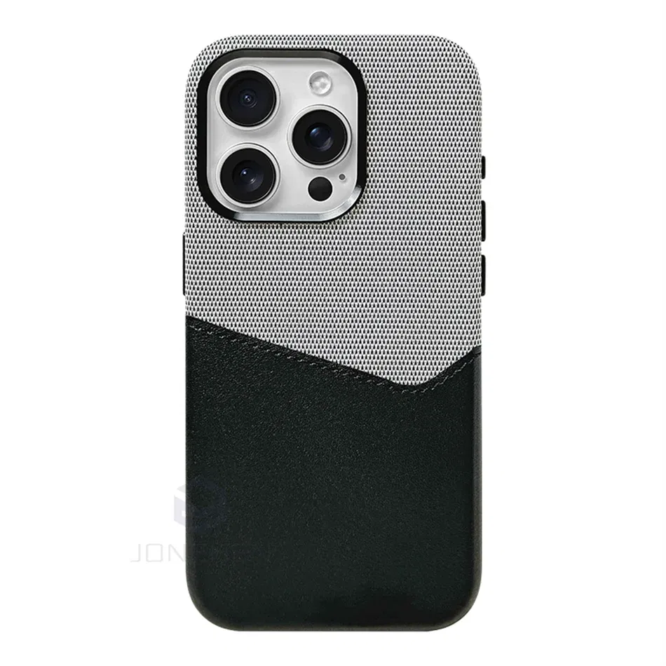 Color: Beige, Material: Microfiber - For Magsafe Card Holder Leather Case For iPhone 16 15 13 12 17 Pro Max 14 Plus Pocket Wireless Charge Alloy Lens Magnetic Cover