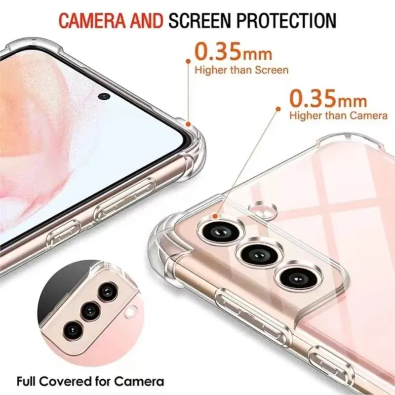 Color: MULTI - Clear Shockproof Case for Samsung Galaxy A16 A36 A25 A35 A55 A15 A54 A34 A14 A24 A05S A73 A53 A33 A23 A13 4G 5G Back Cover