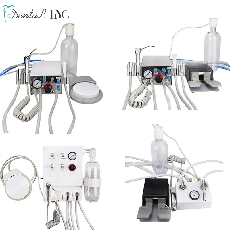 Color: Black, Ships From: CHINA - Portable Dental Turbine Unit Air Control 3 Way Syringe Handpiece Tubing Foot Switch Dental Equipments Work With Air Compressor
