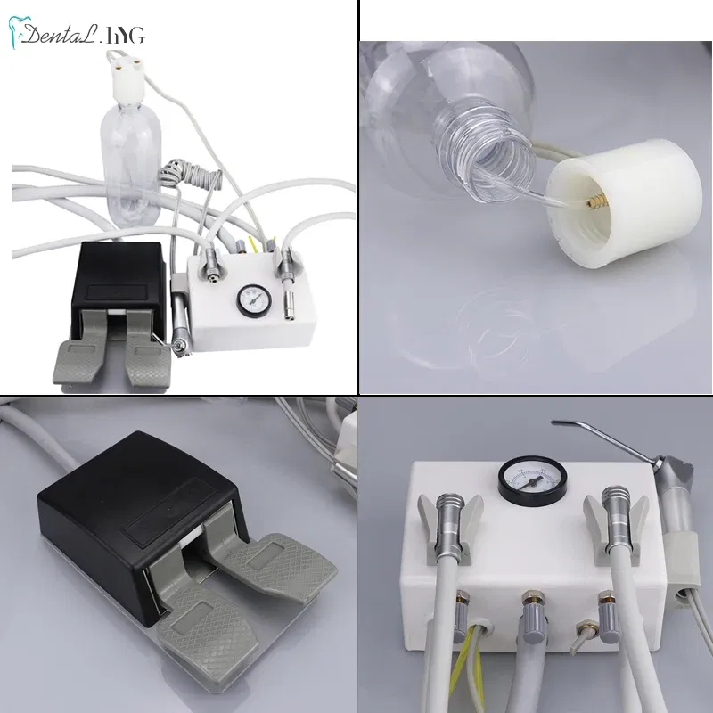 Color: Black, Ships From: CHINA - Portable Dental Turbine Unit Air Control 3 Way Syringe Handpiece Tubing Foot Switch Dental Equipments Work With Air Compressor