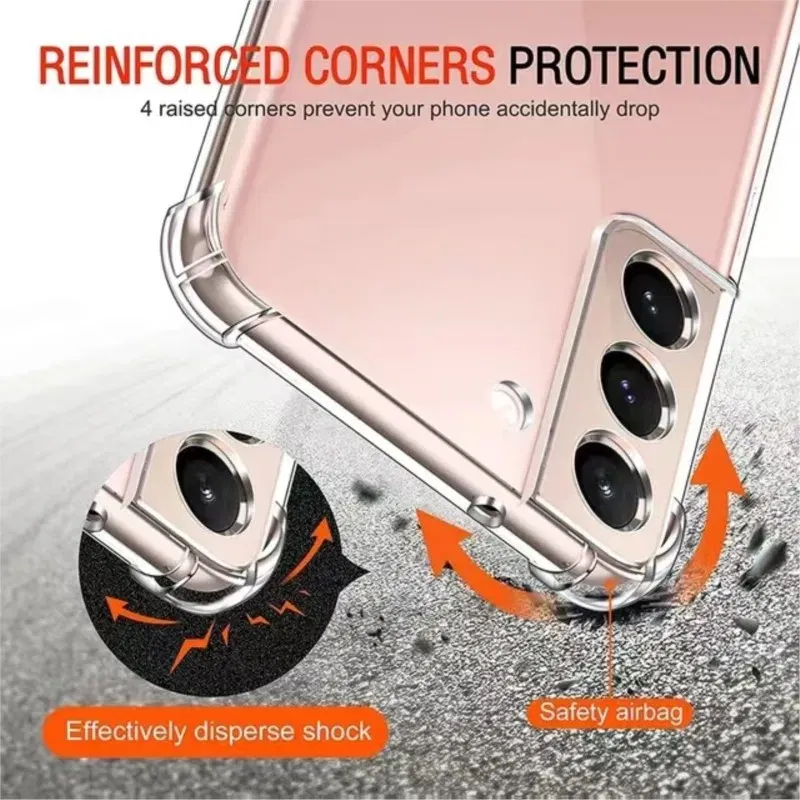 Color: Pink - Clear Shockproof Case for Samsung Galaxy A16 A36 A25 A35 A55 A15 A54 A34 A14 A24 A05S A73 A53 A33 A23 A13 4G 5G Back Cover
