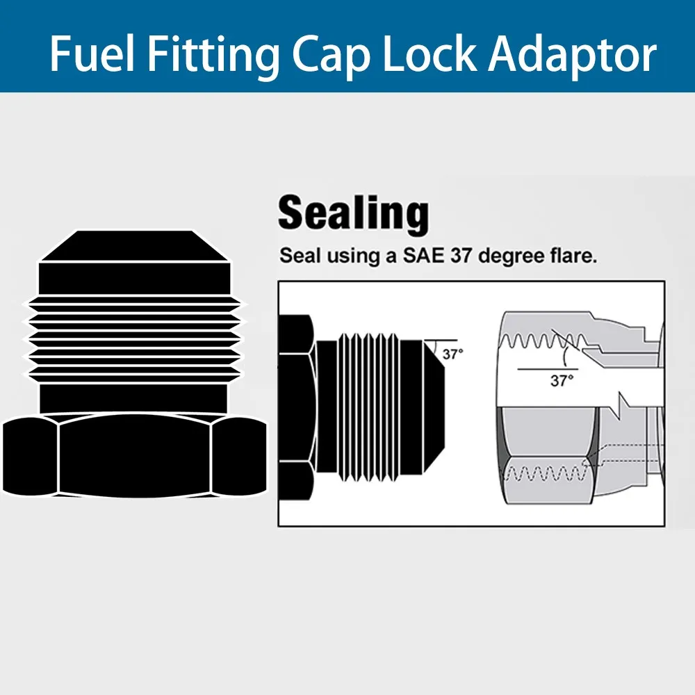 Color: black, Ships From: CHINA - AN4 AN6 AN8 AN10 AN12 Aluminum Male Flare Thread Hexagon Head Blanking Plugs Fitting Hex Cap Lock Hose Fitting Adapters Anodized