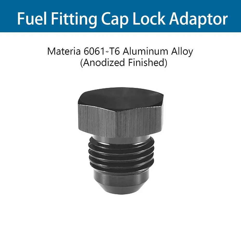 Color: black, Ships From: CHINA - AN4 AN6 AN8 AN10 AN12 Aluminum Male Flare Thread Hexagon Head Blanking Plugs Fitting Hex Cap Lock Hose Fitting Adapters Anodized