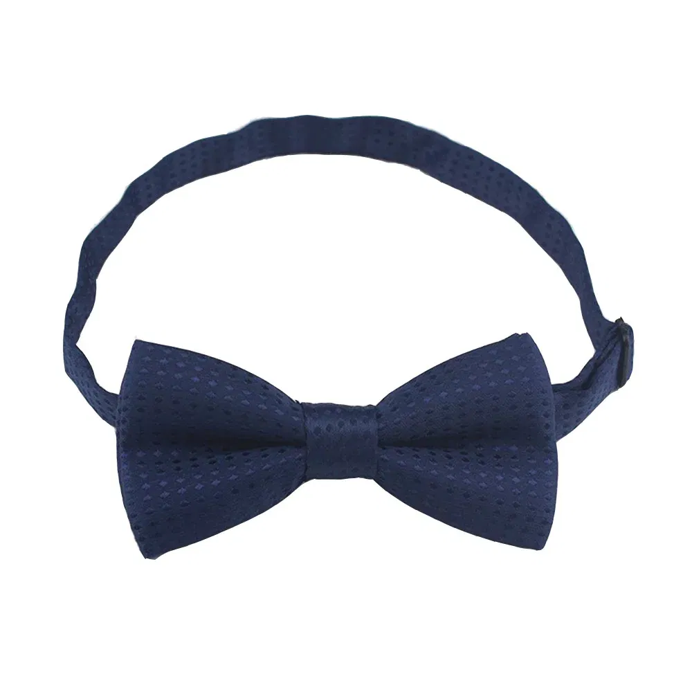Color: pink - Korean Formal Dress Dots Bow Ties For Kids Business Bowknot Bridegroom Best Man Bowties Polka Dot Butterfly Cute Neckties Gift