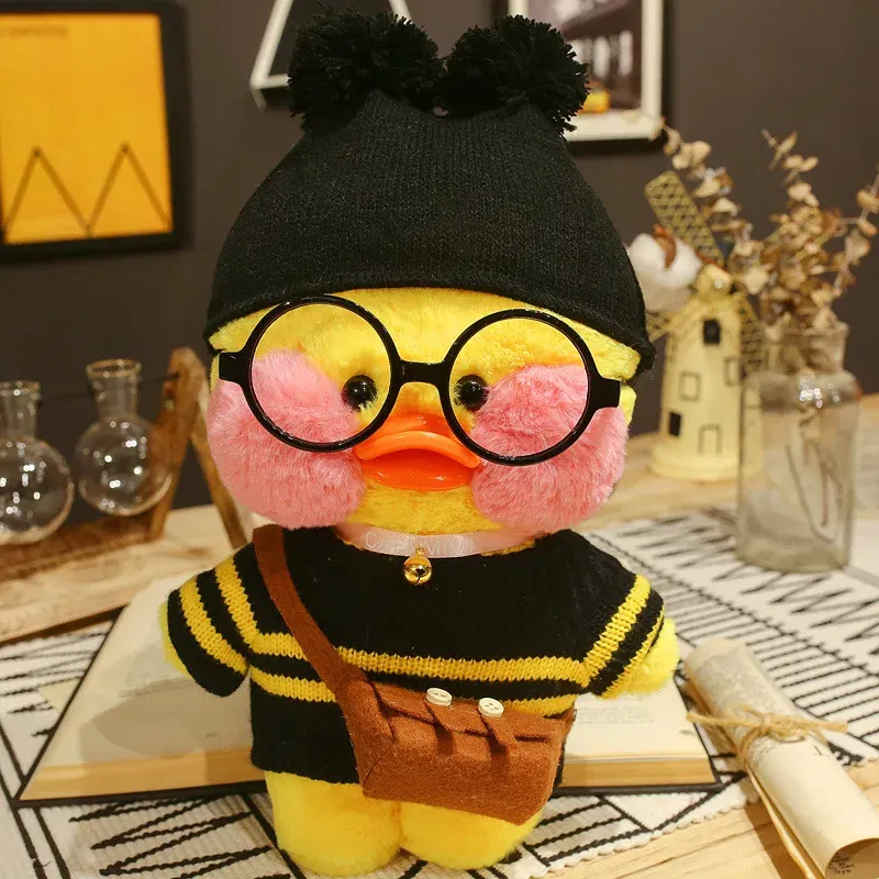 Color: Clear, Height: 11cm-30cm - 30cm Cute LaLafanfan Cafe Duck Plush Toy Kawaii LaLafanfan Duck Doll Soft Stuffed Animal Plush Pillow Birthday Gifts for Kids