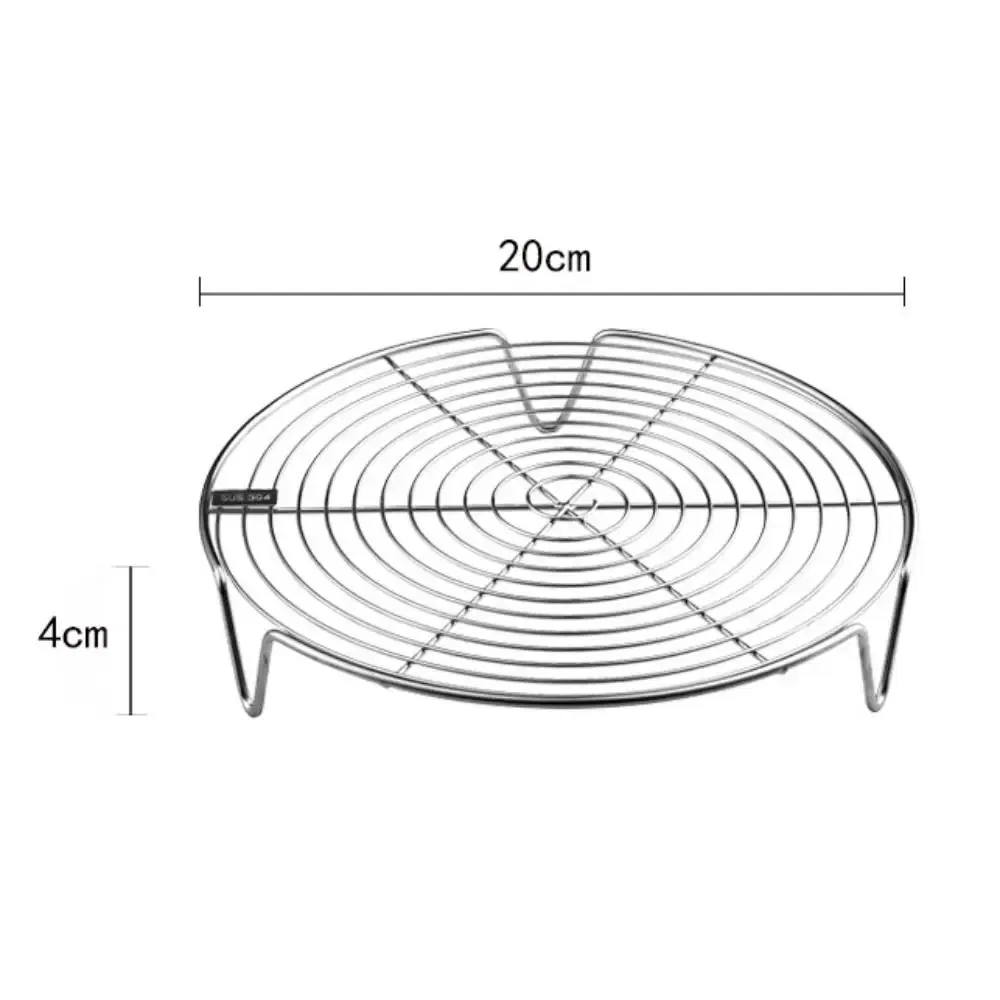 Color: light yellow - 304 Stainless Steel Steamer Rack Multifunction Pot Steaming Tray Dumplings Eggs Grill Stand Kitchen Tableware Cooking Utensils
