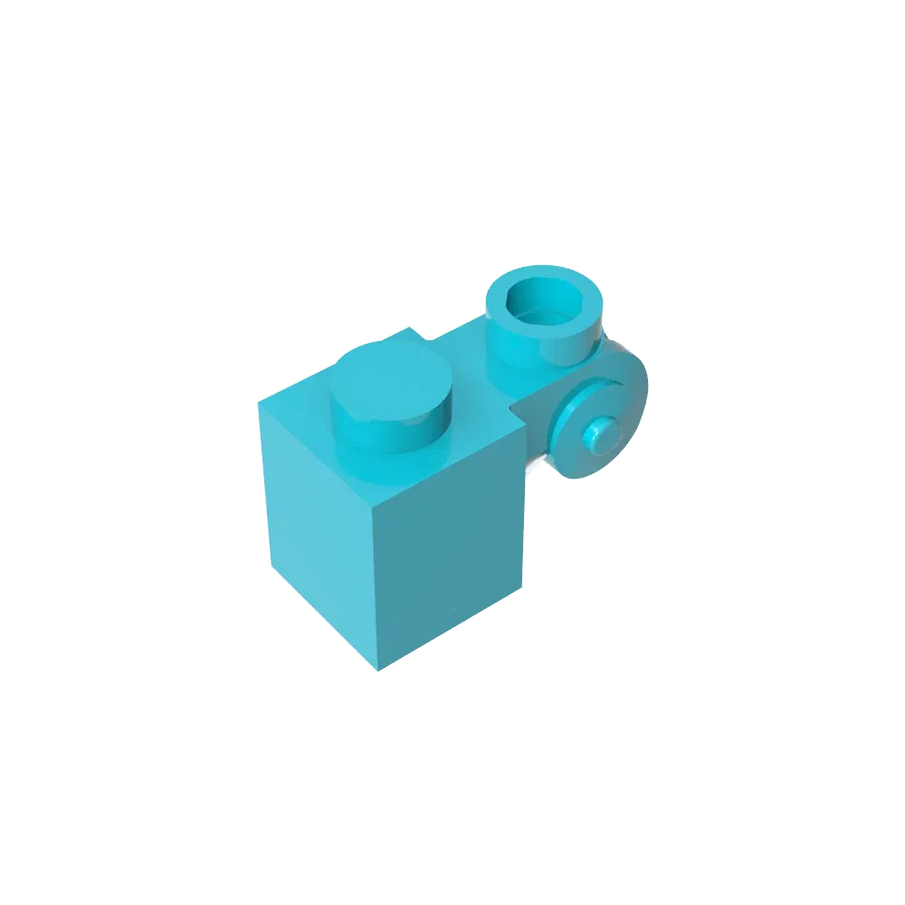 Color: green - Gobricks GDS-M150 Brick Special 1 x 1 with Scroll with Open Stud compatible with lego 20310 Assembles Building Blocks